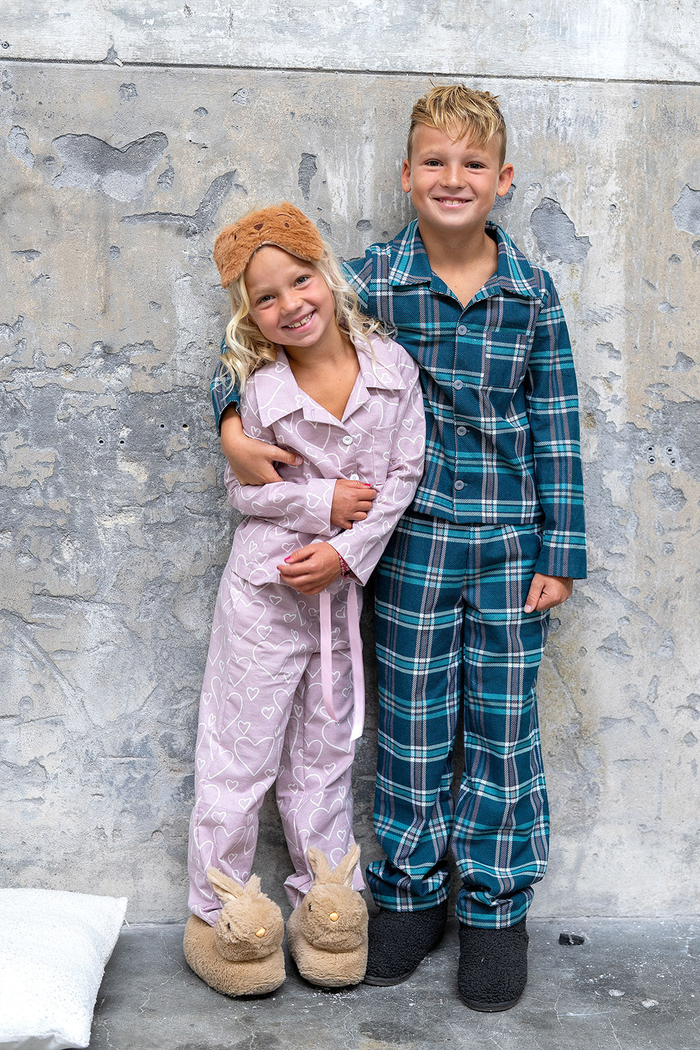 Bomullsflanell - Rutete Grønn