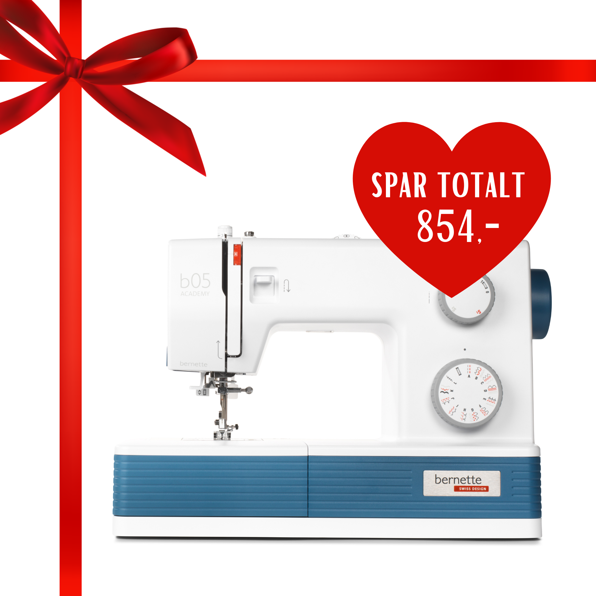 Kampanje! bernette B05 Academy - Kraftig Mekanisk Symaskin inkl.Sybord