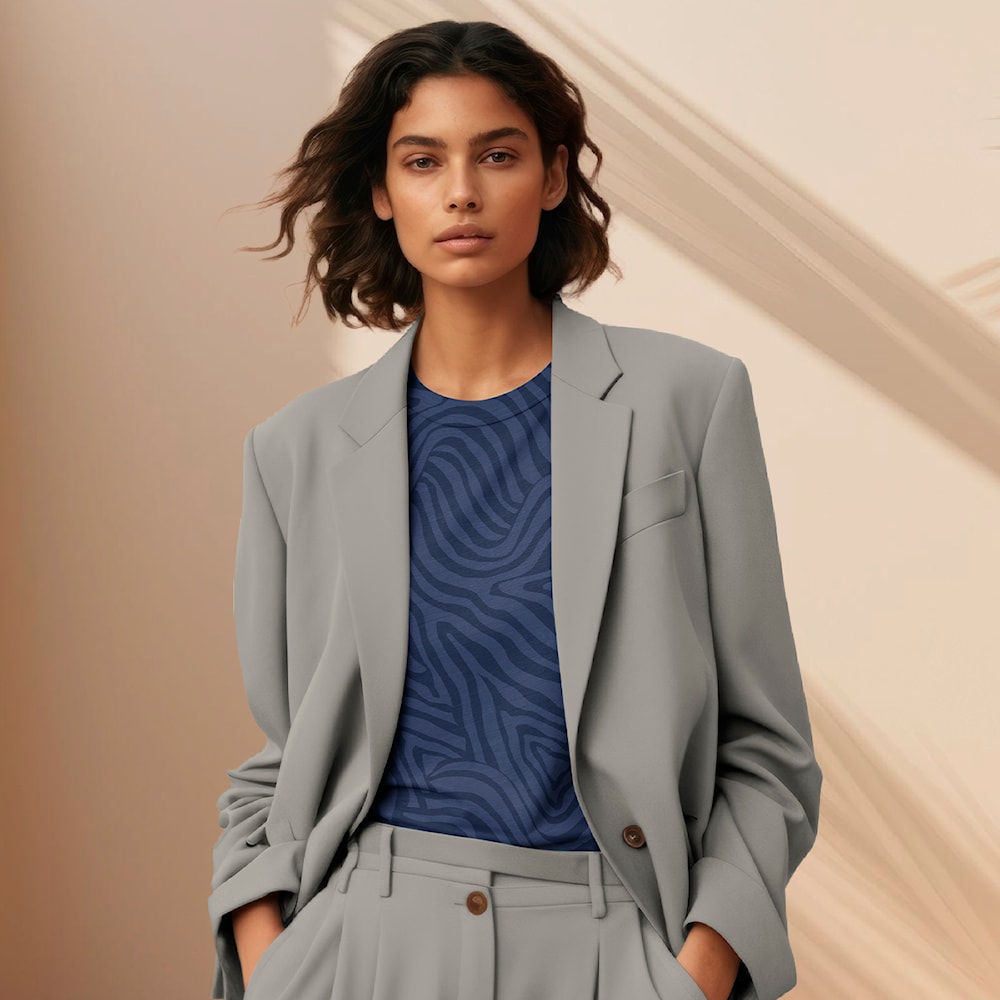 Twill Vevd Viskose - Light & Lush, Blå