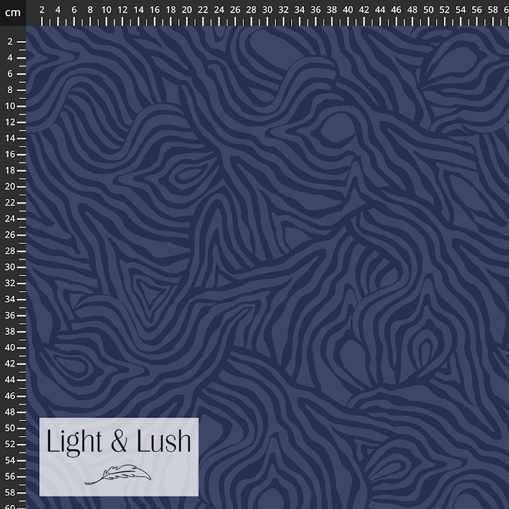 Twill Vevd Viskose - Light & Lush, Blå