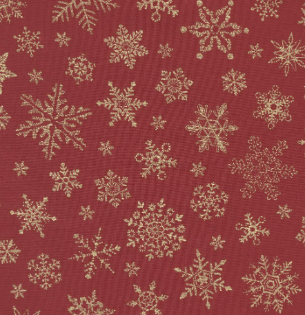 Moda Fabrics Merry Manor Metallic rød
