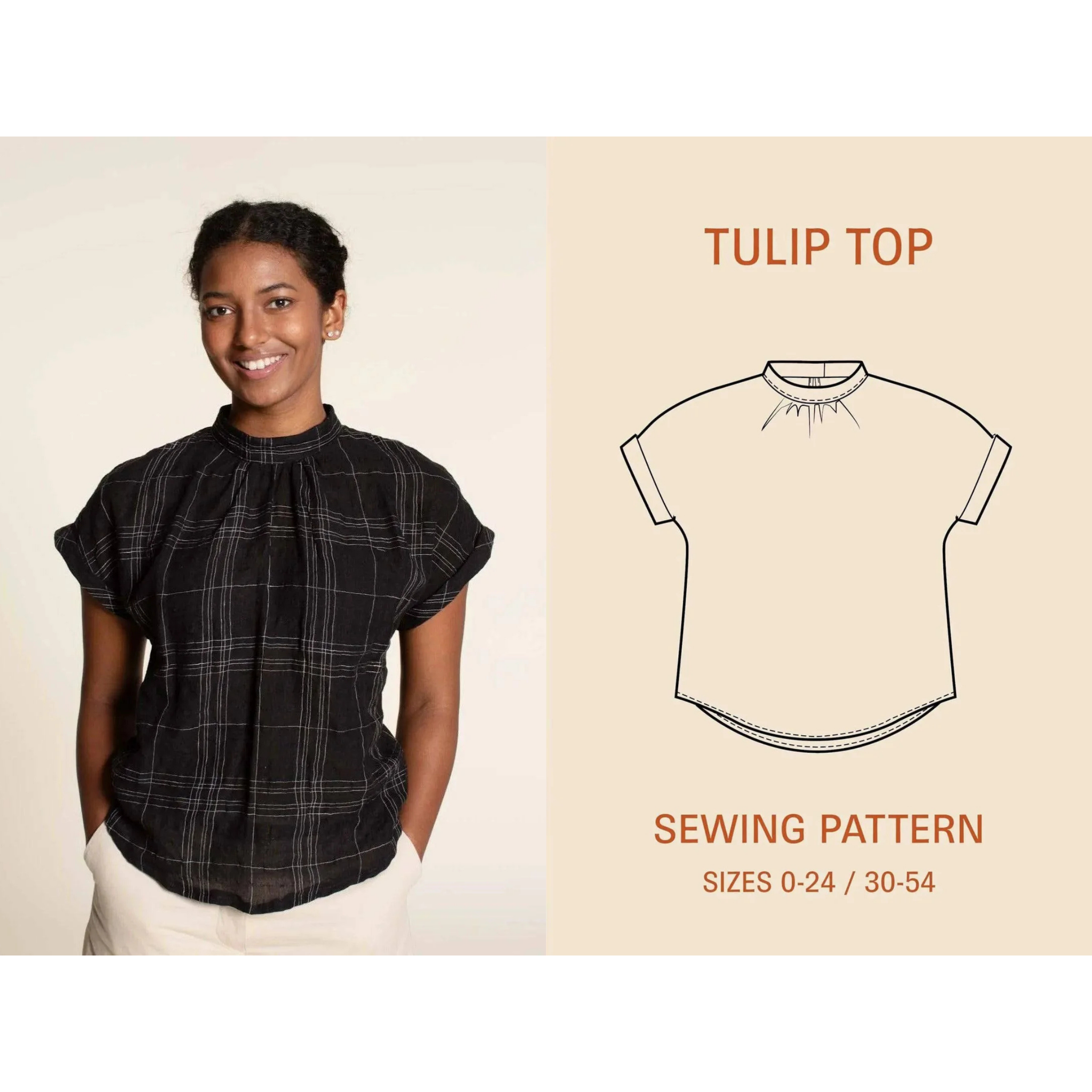 Wardrobe by Me - Tulip Top, Dame papirmønster