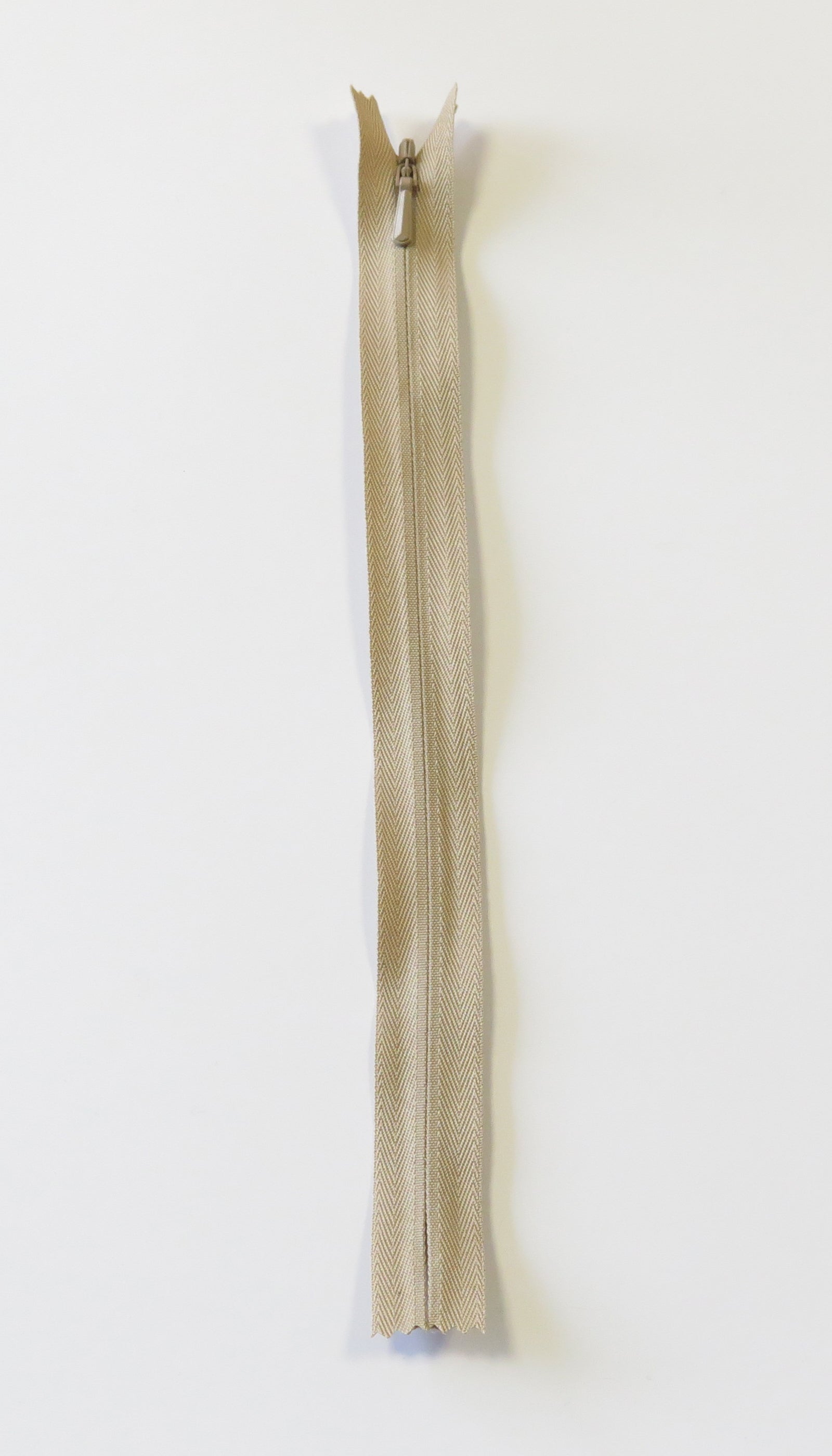 Usynlig Glidelås 23cm (4mm), Beige