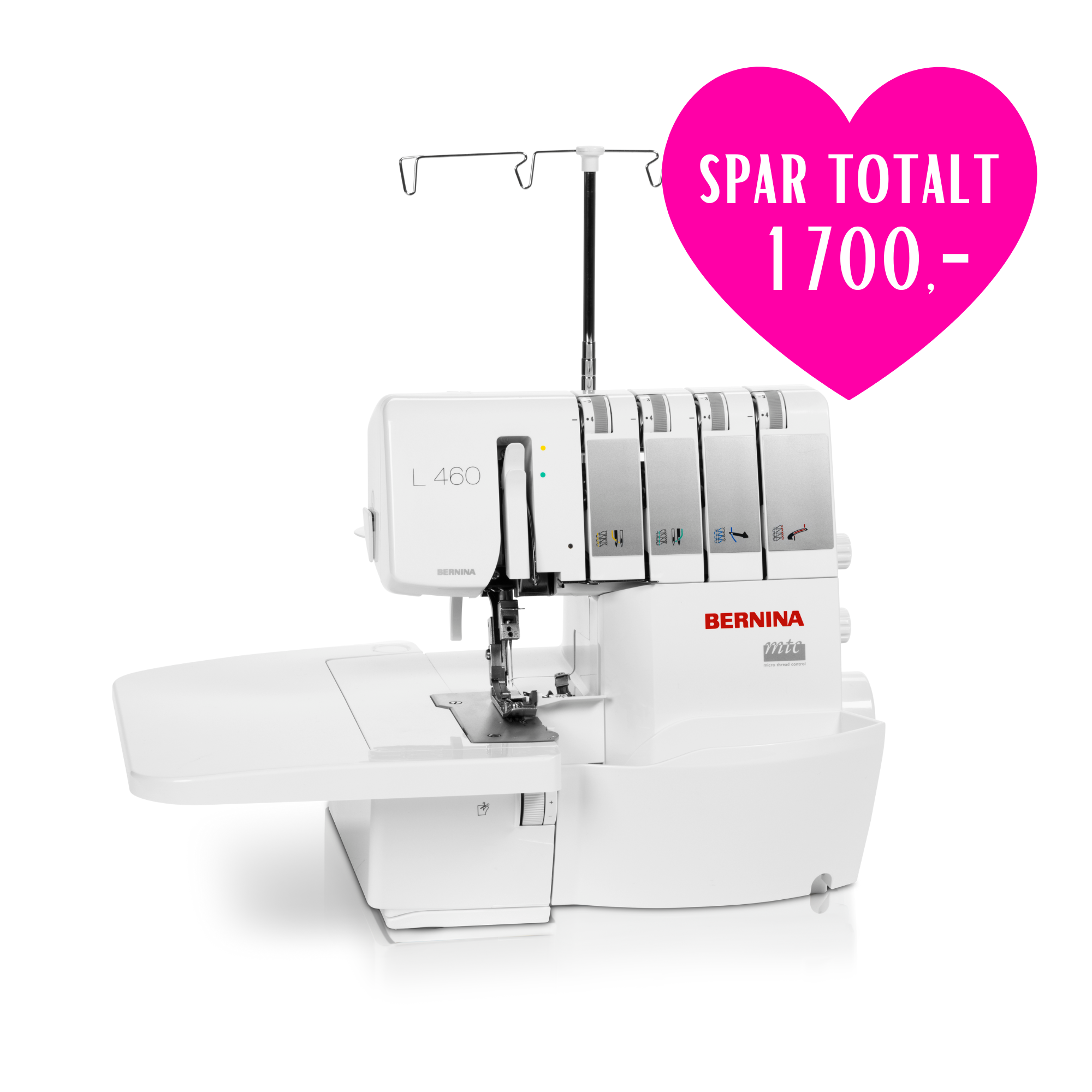 Kampanje! Bernina L460 - Overlockmaskin inkl. sybord.