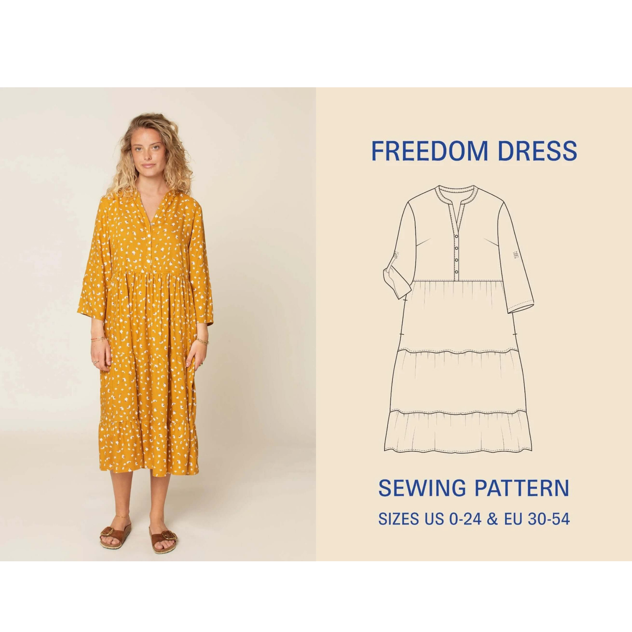 Wardrobe by Me - Freedom dress Kjole, Dame Papir Mønster
