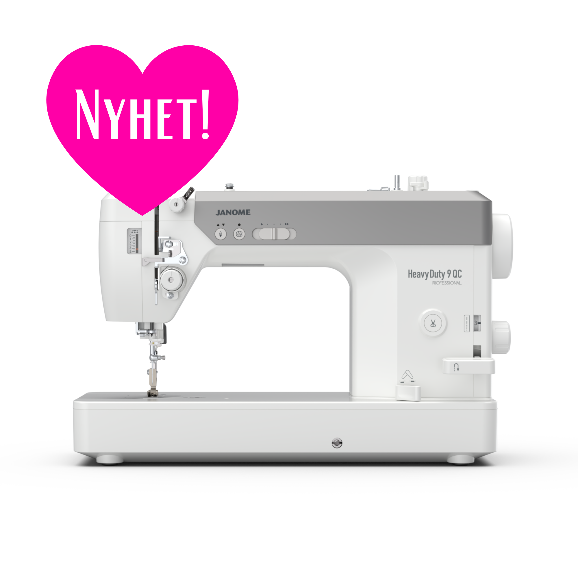 Nyhet! Janome Heavy Duty Rettsømsmaskin HD9QC Professional