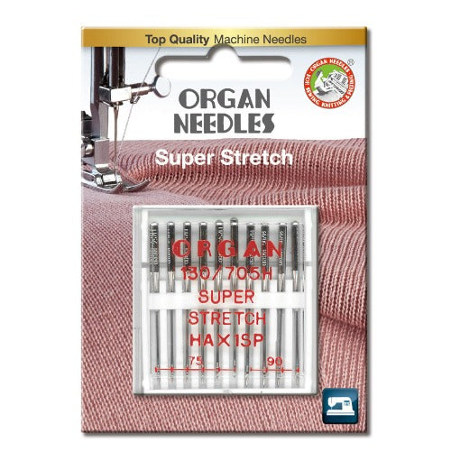 Super Stretch HAx1SP 75-90 Overlock, 10 stk. Organ symaskinnåler