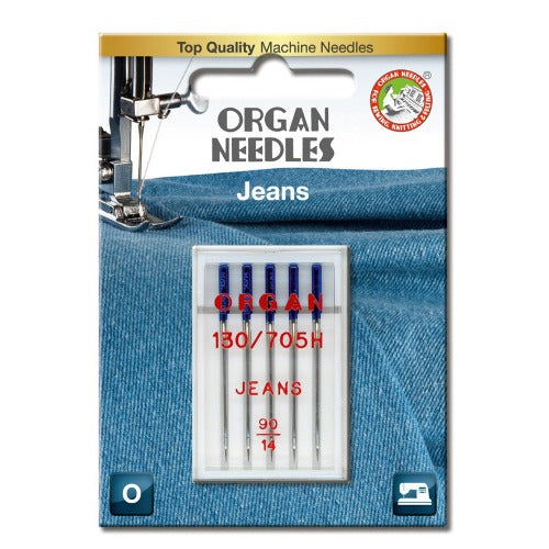 Jeansnål 90-100, 5 stk. Organ symaskinnåler