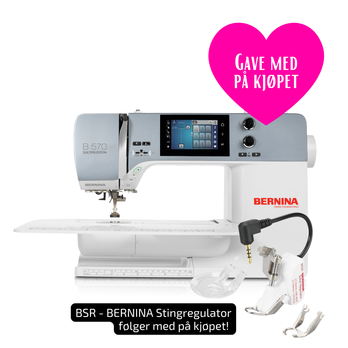 Kampanje! BERNINA 570 QE VIO inkl. BSR