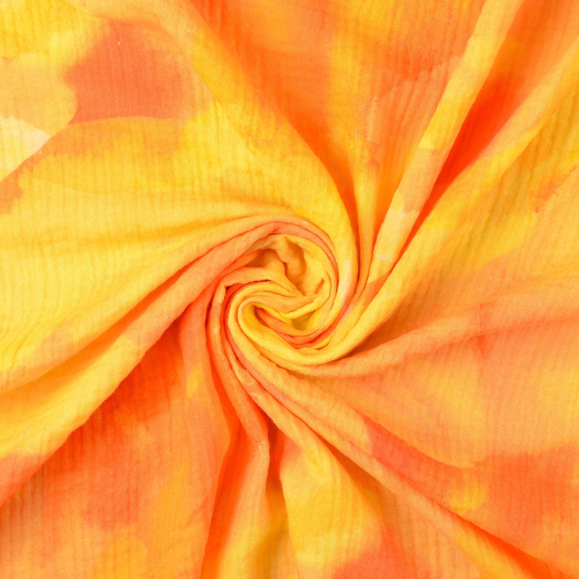 Musselin - Batikk oransje