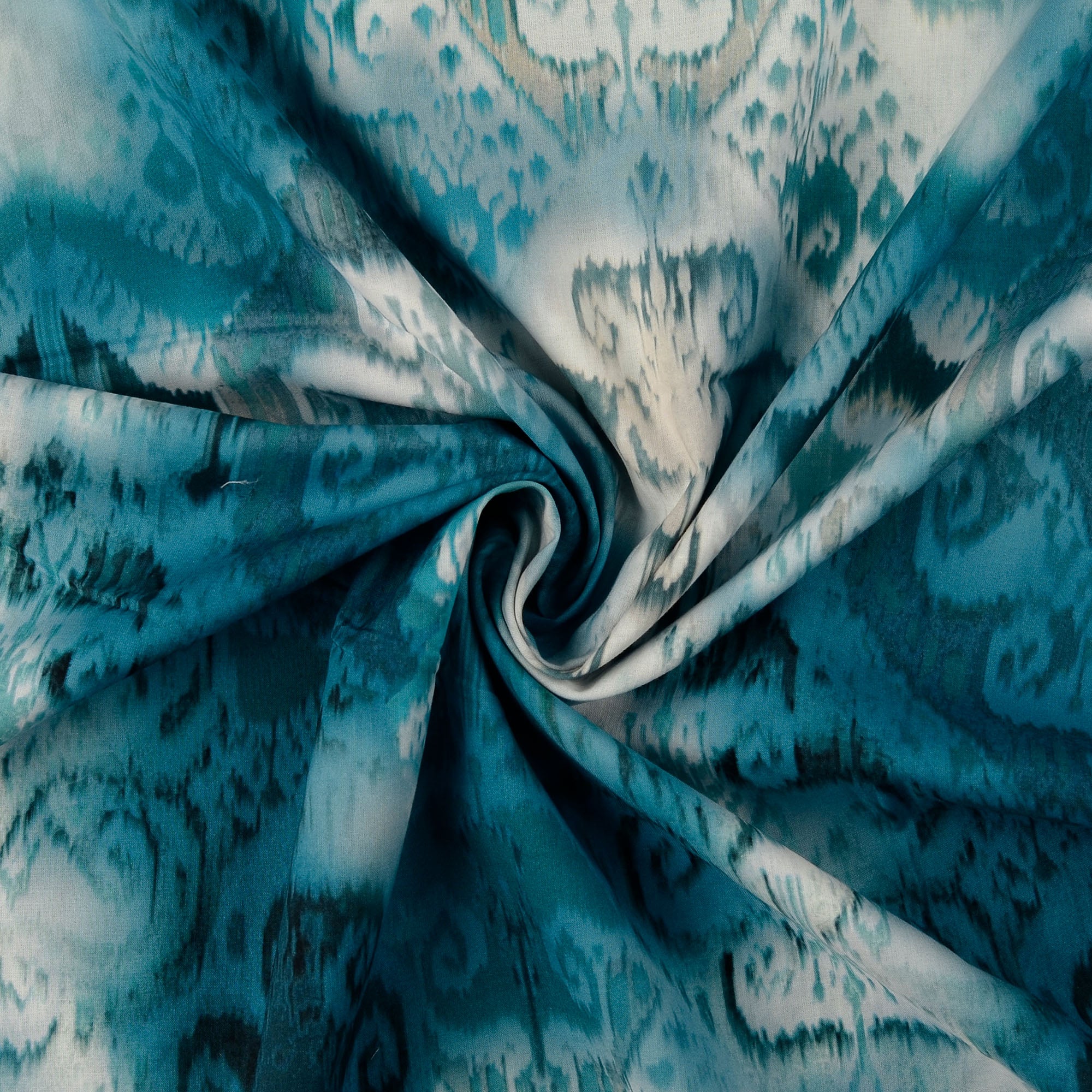 Bomull Voile - Batikk - Blå