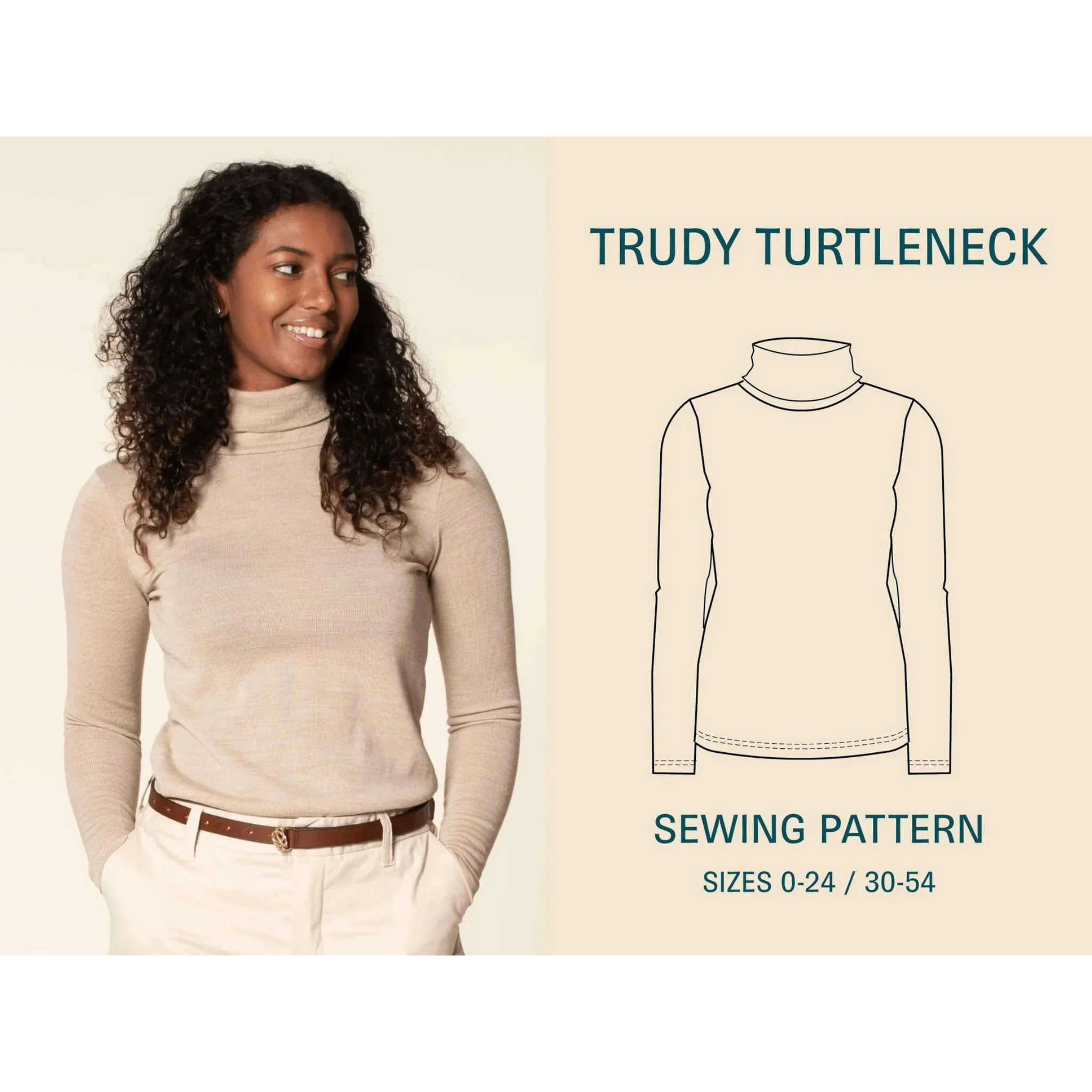 Wardrobe by Me - Trudy Turtleneck, Dame Papir Mønster