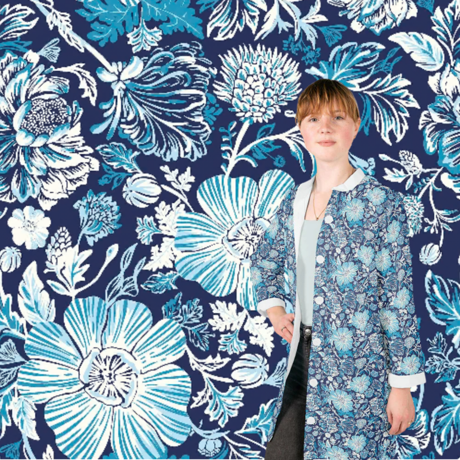 Poplin Bomull - Julia Blomster