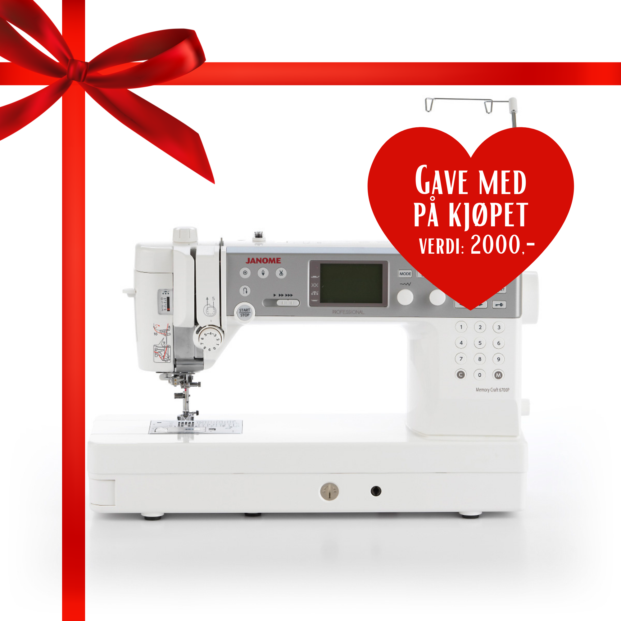 Kampanje! Janome Memory Craft 6700P inkl. bonuspakke