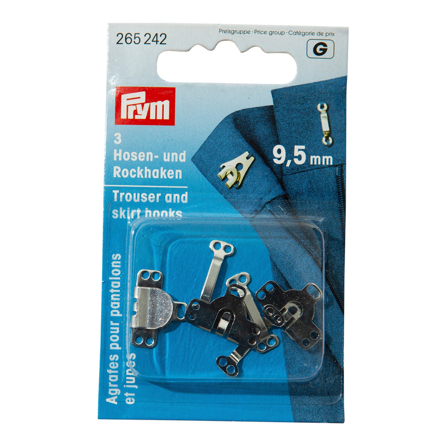 Prym Bukse Hekter sølv 9,5mm