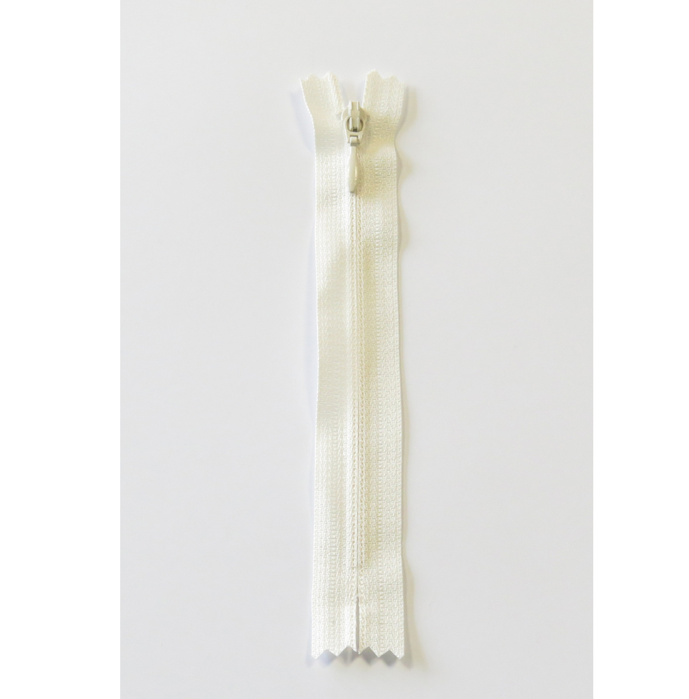 YKK Usynlig Glidelås 15cm, Offwhite