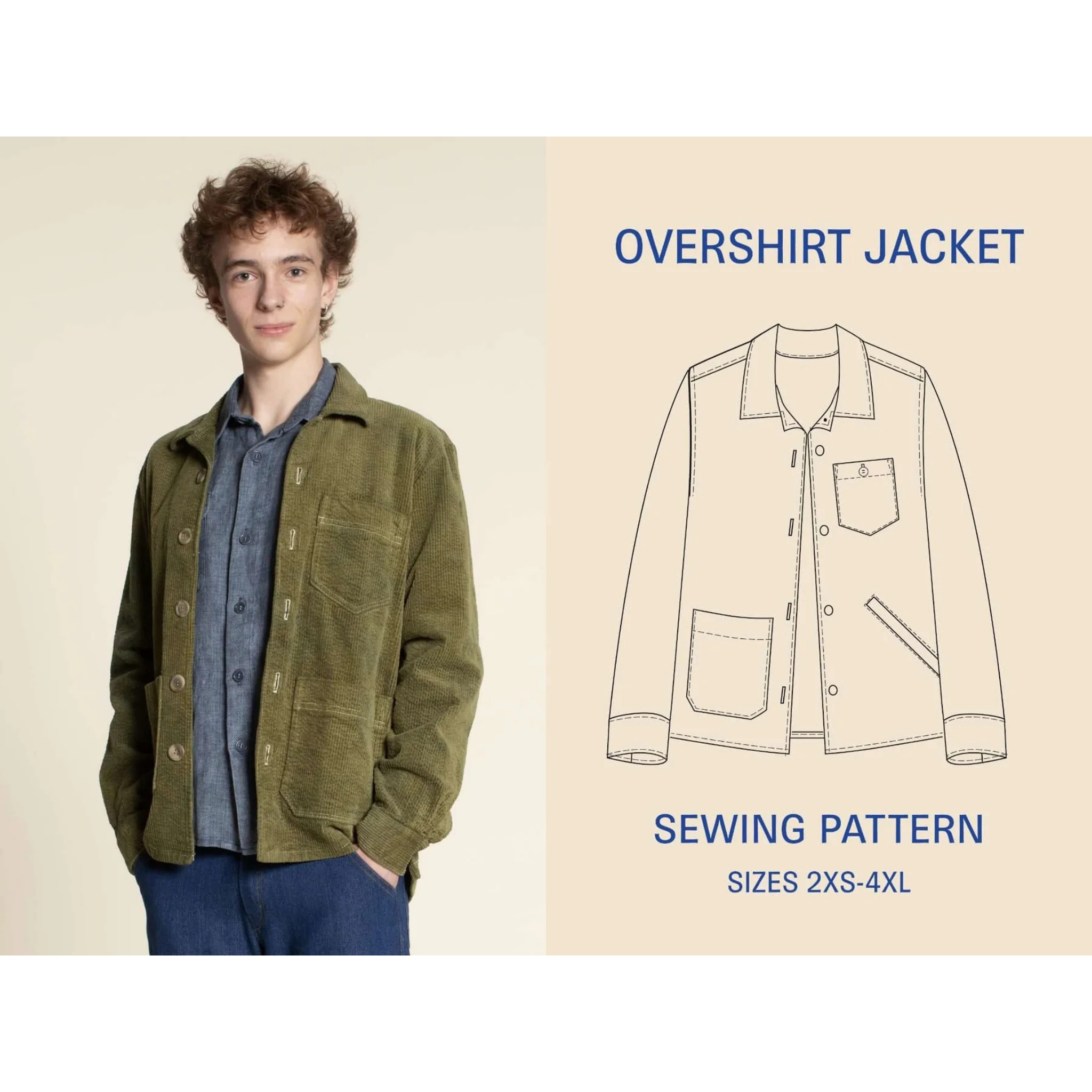 Wardrobe by Me - Overshirt, Herre papirmønster