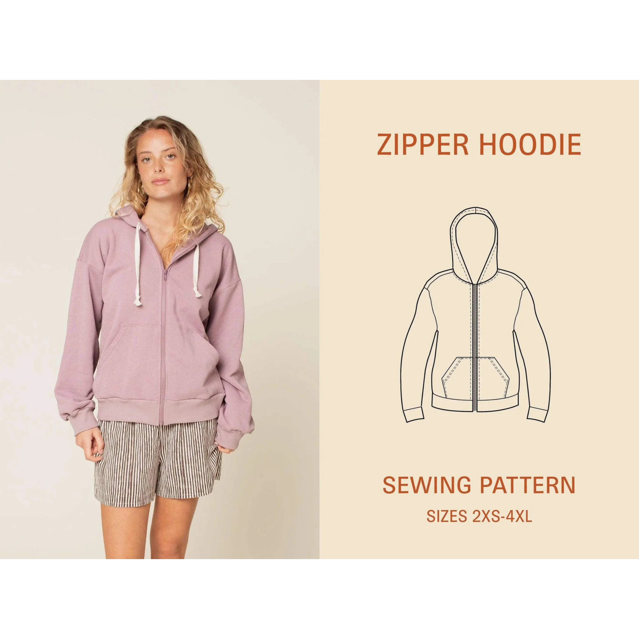 Wardrobe by Me - Zipper Hettejakke, Herre Papir Mønster