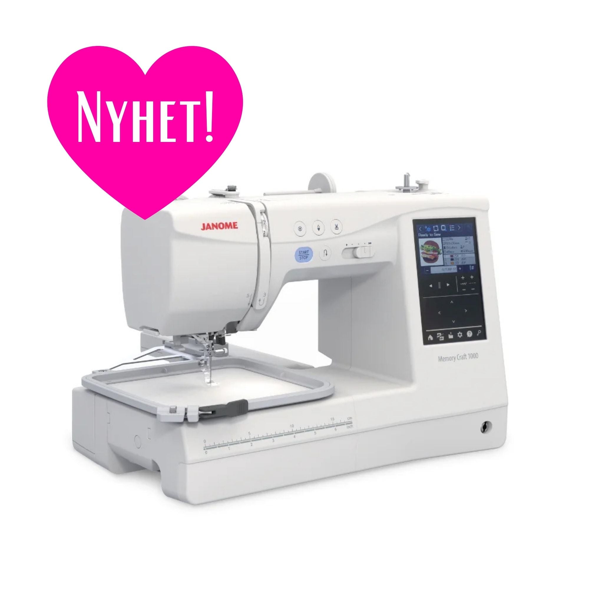 Janome Memory Craft 1000 Silky White