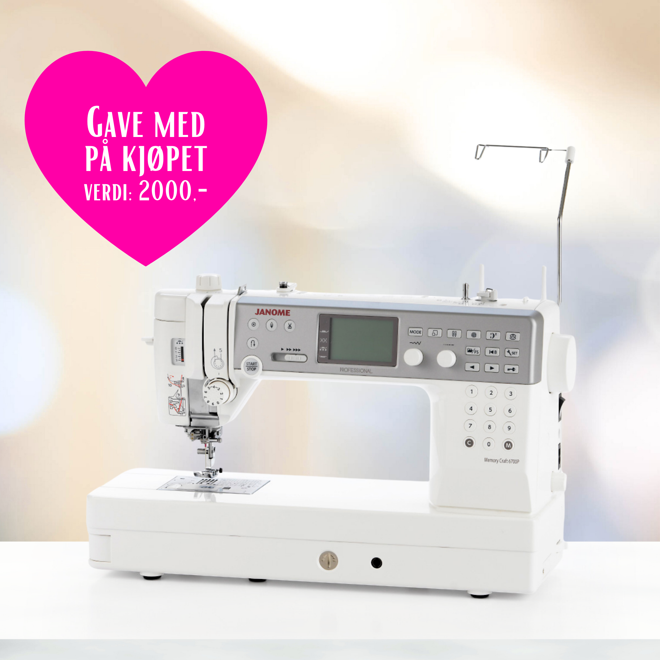 Kampanje! Janome Memory Craft 6700P inkl. bonuspakke