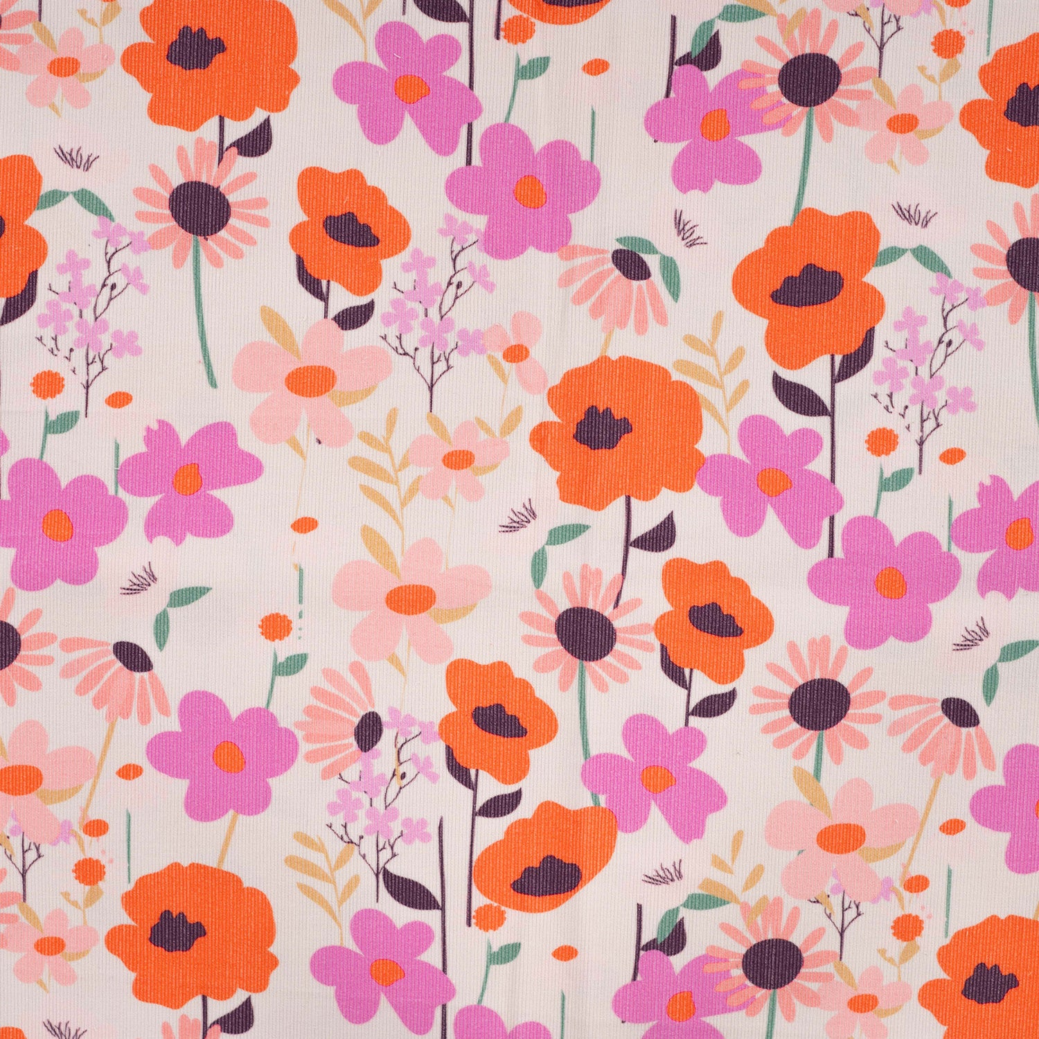 Baby Kordfløyel - Digi Blomster