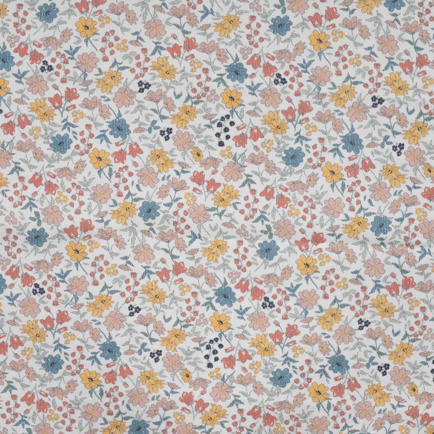 Baby Kordfløyel - Digi Blomster pastel