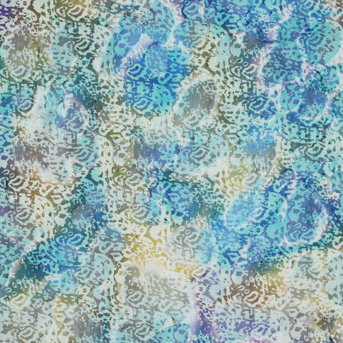Beklednings Bomull - Batikk, turkis