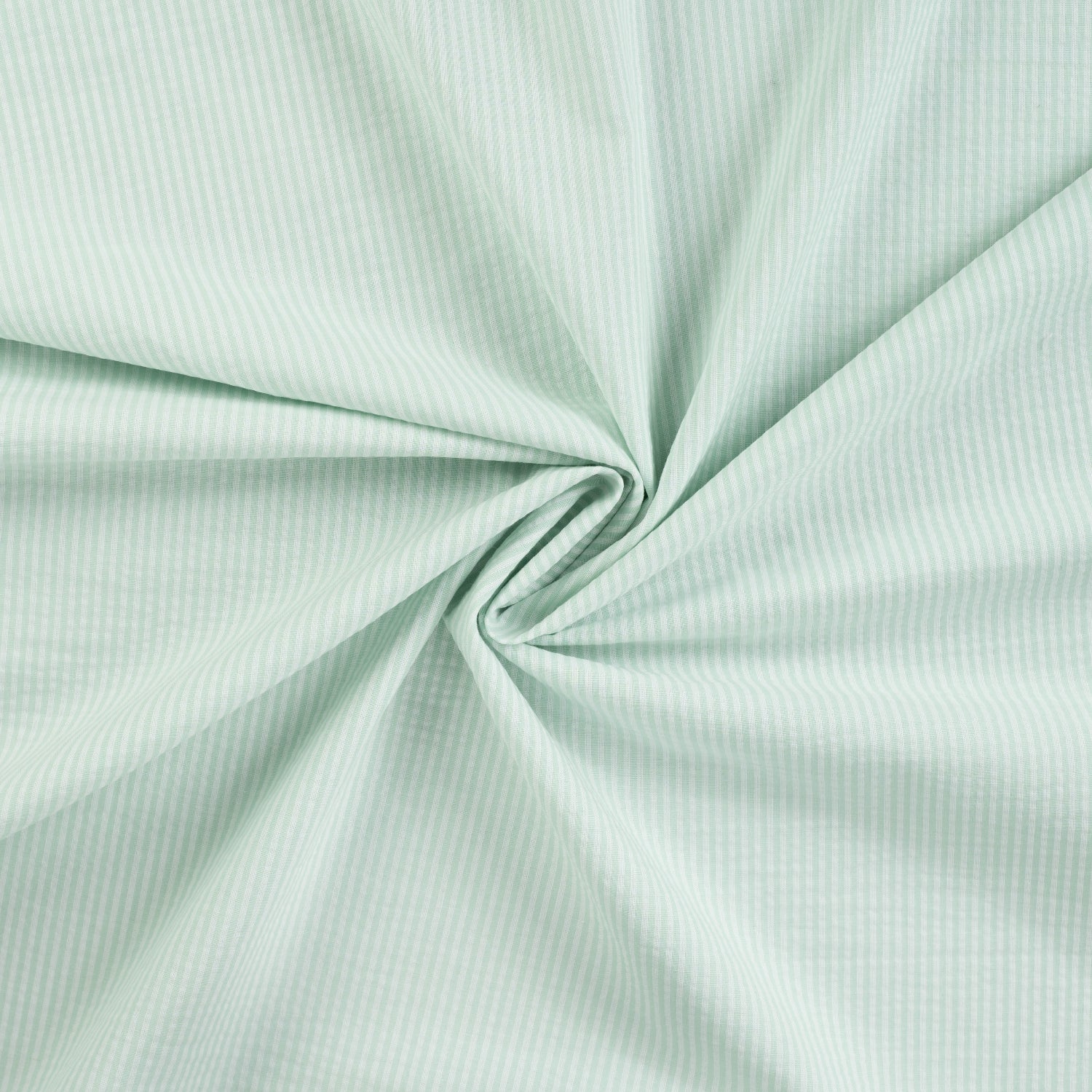 Beklednings Bomull - Striper lys Mint