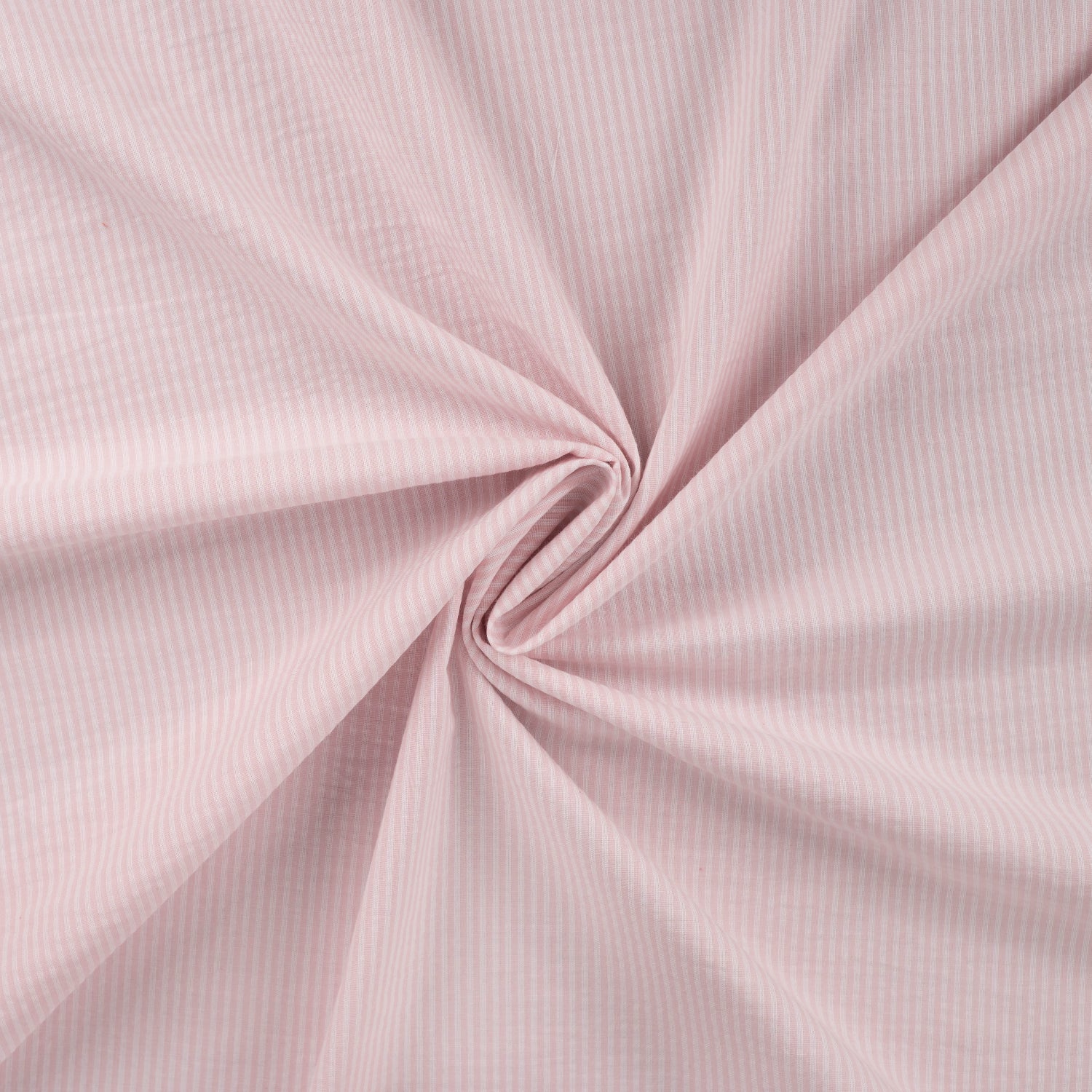 Beklednings Bomull - Striper lys rosa