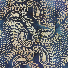 Beklednings Bomull Voile Batikk Navy blå