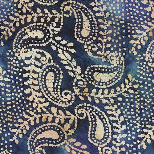 Beklednings Bomull Voile Batikk Navy blå