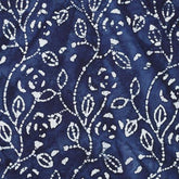 Beklednings Viskose Batikk Indigo blå