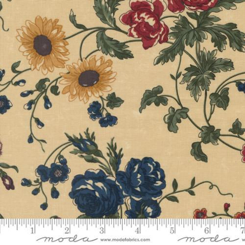 Bomull - Daisy Lane blomster beige