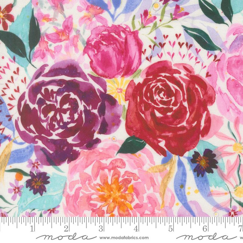 Bomull -  Fleur The Love - Blomster