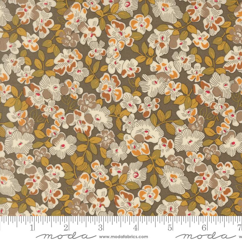 Bomull - Moda Butternut and Sage Blomster Earth