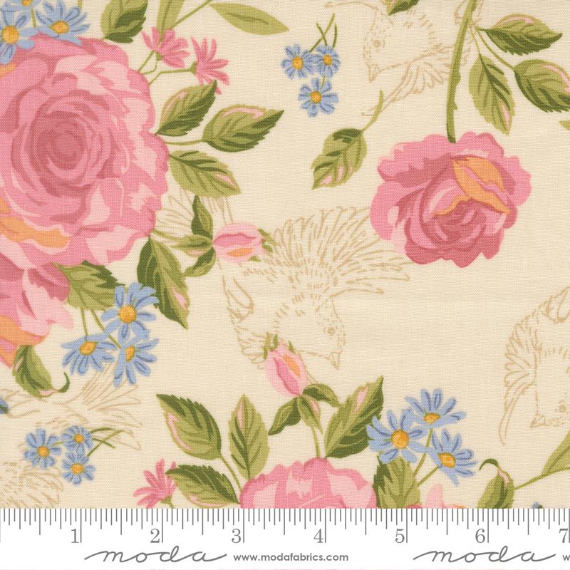 Bomull -  My Secret Garden Cloud blomster, daisy offwhite