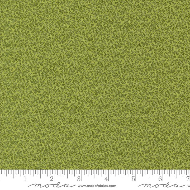 Bomull - Sallys Stitches små blad grønn