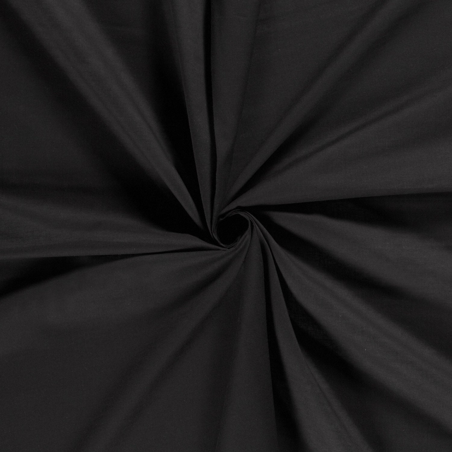 Bomull Voile - Ensfarget svart