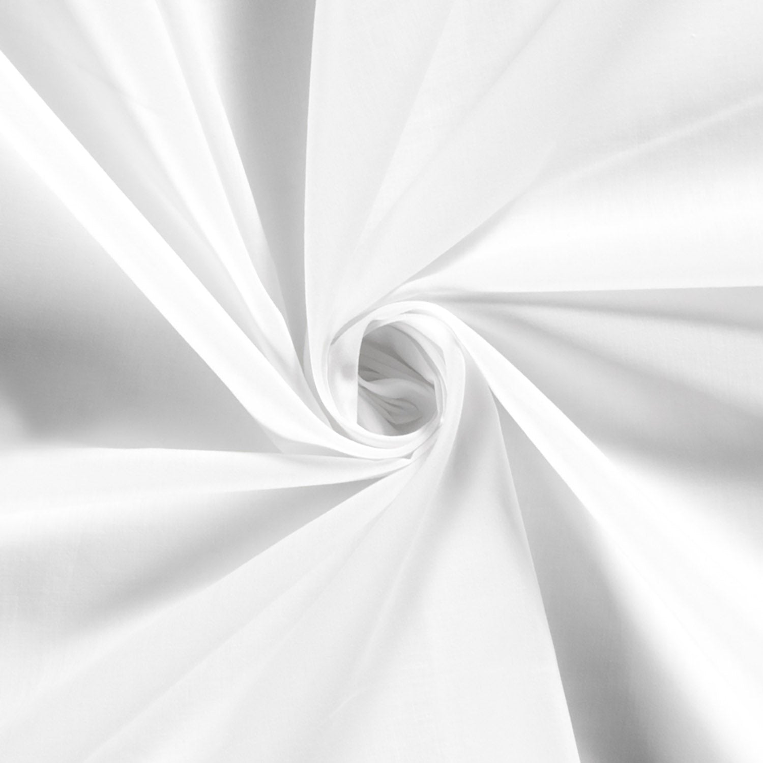 Bomull Voile - Ensfarget white