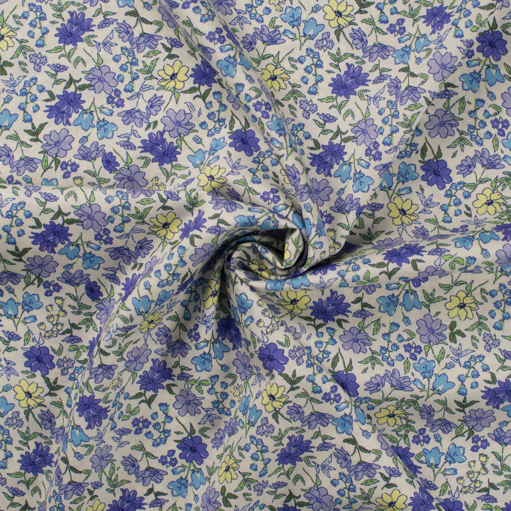 Bomull Voile - Lilla Blomster