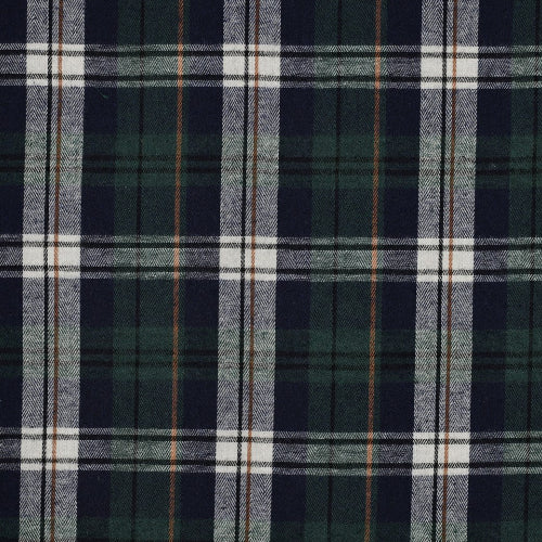 Bomull Yarn Dyed Flanell- Ruter, Grønn