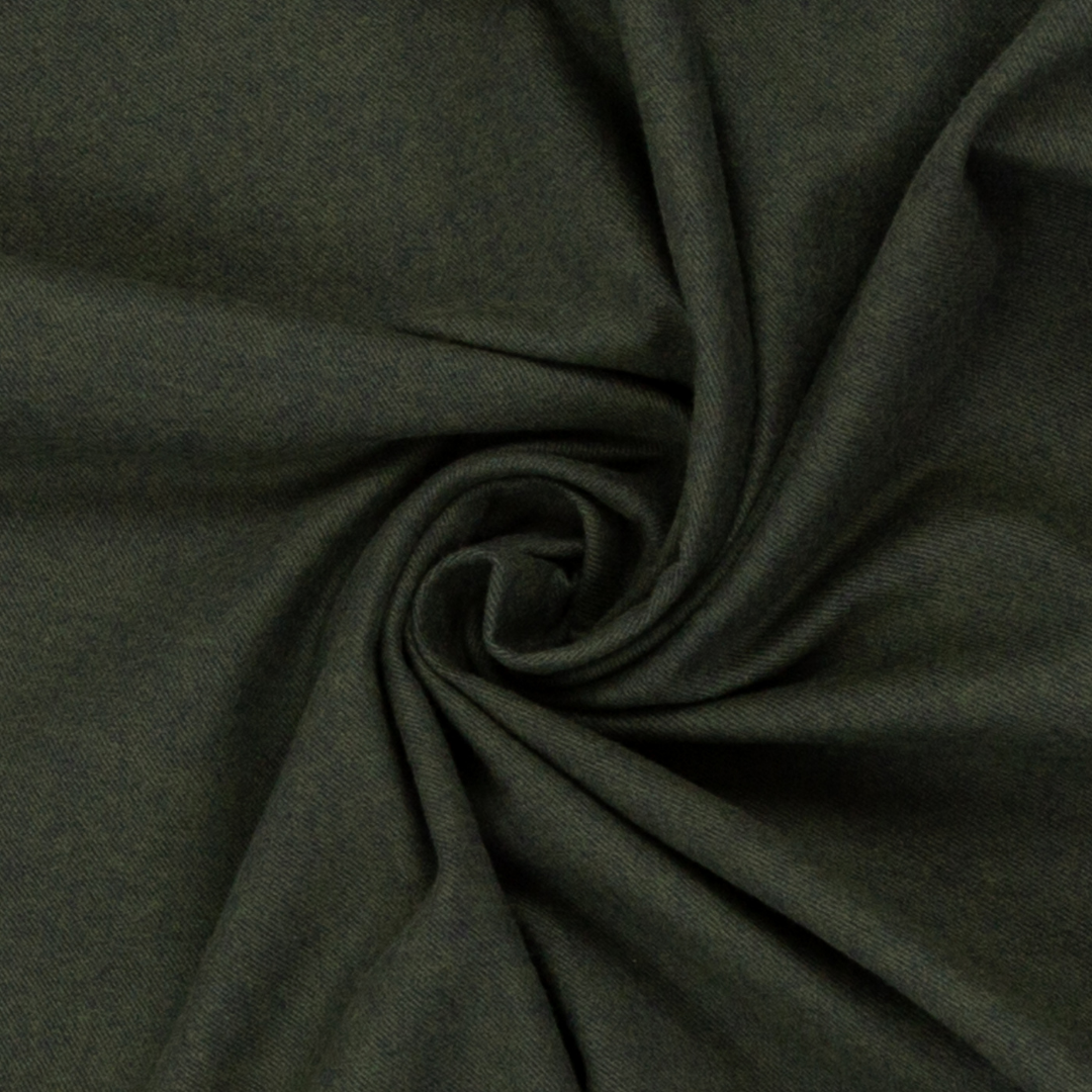 Bomullsflanell - Hudson melert Khaki