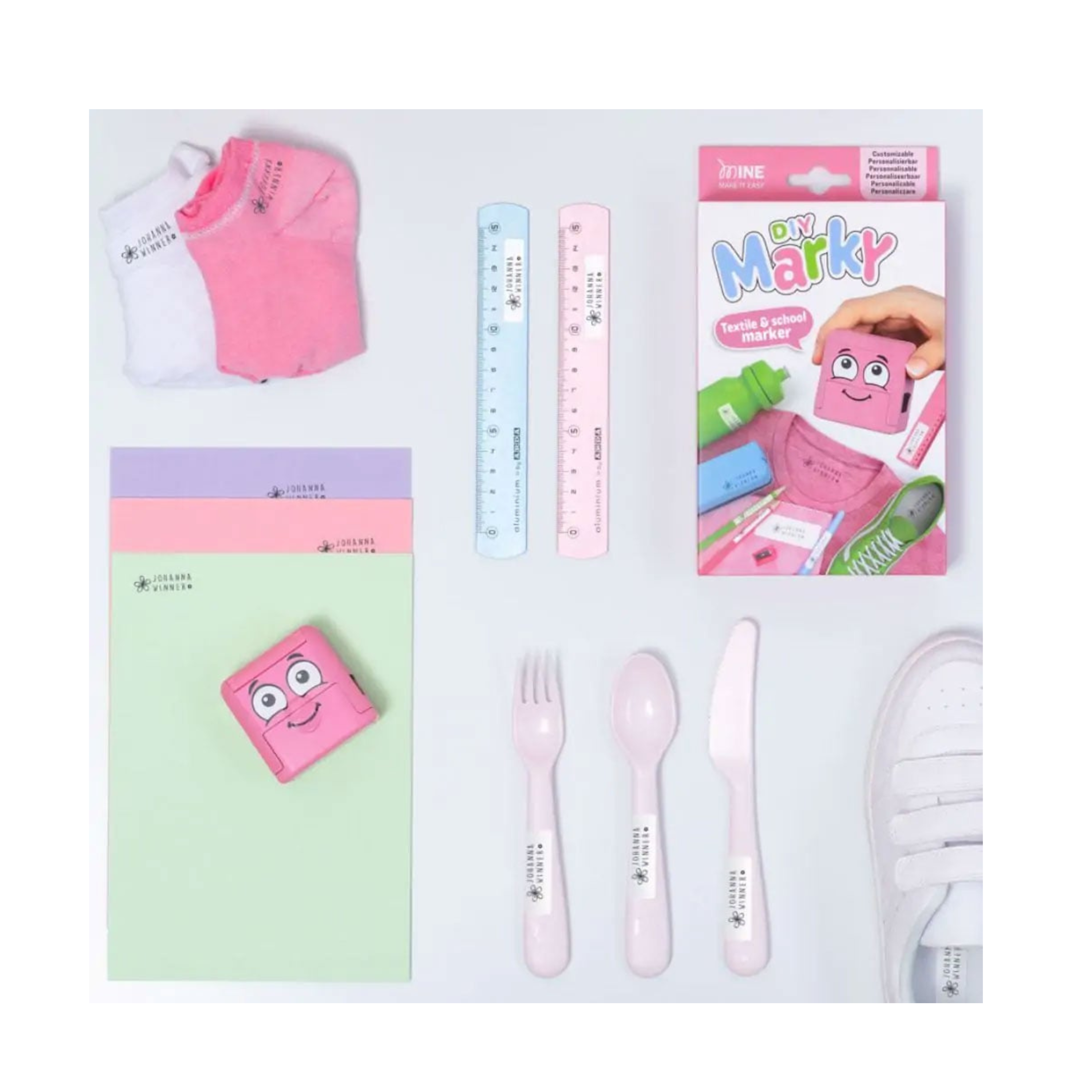COLOP DIY Marky Stempelsett Navnelapper – Rosa
