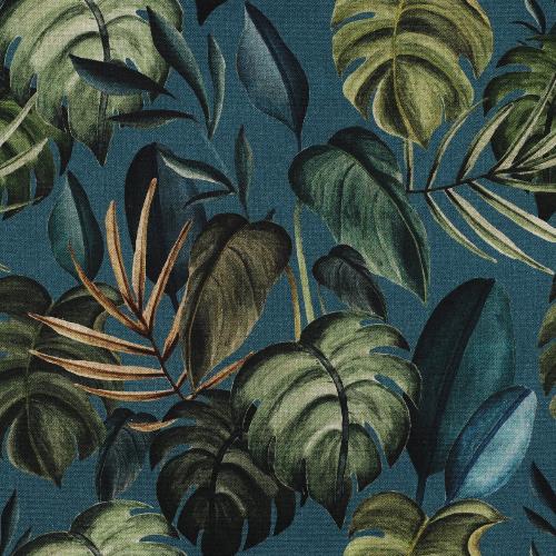 Canvas -  Tropical Blad petrol