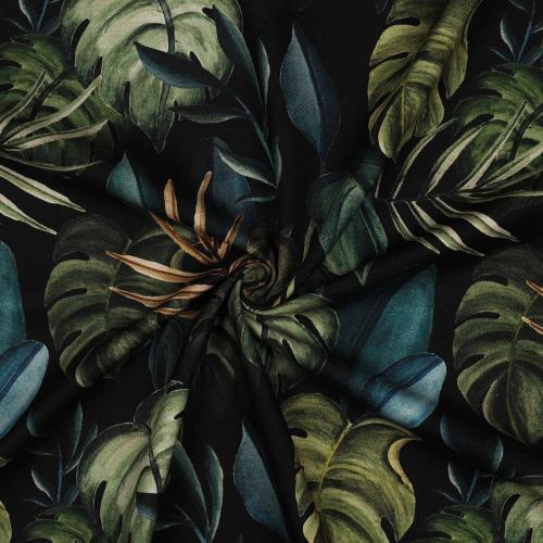 Canvas -  Tropical Blad svart