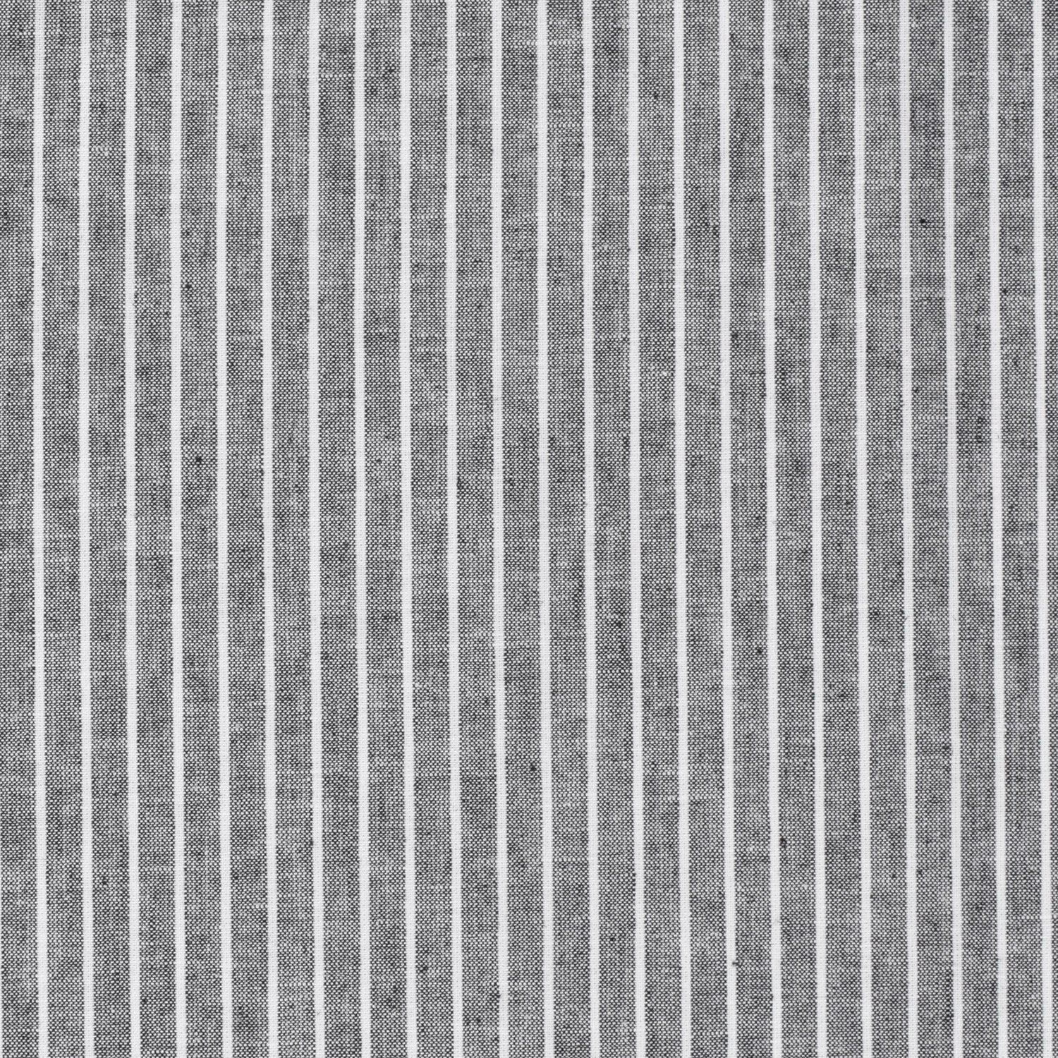 Chambray Lin Bomull - Striper, svart