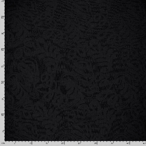Crinkle Jacquard - Blader, Svart