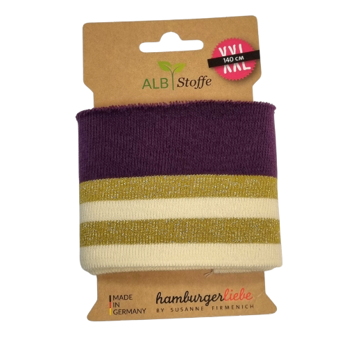 Cuff Me Glam, Lilla med striper, gull