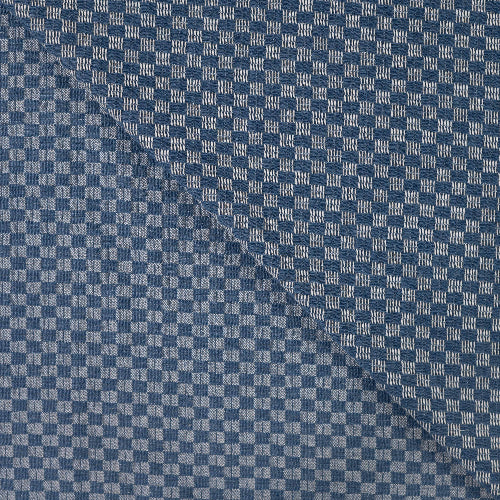 Denim Jacquard - Ruter, Blå
