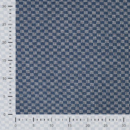 Denim Jacquard - Ruter, Blå